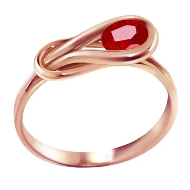Galaxy Gold 0.65 ct 14k Solid Rose Gold Ring Ruby – Size 7