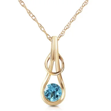 Galaxy Gold 14k 18″ Yellow Gold Necklace with Natural Blue Topaz – 4235Y_18
