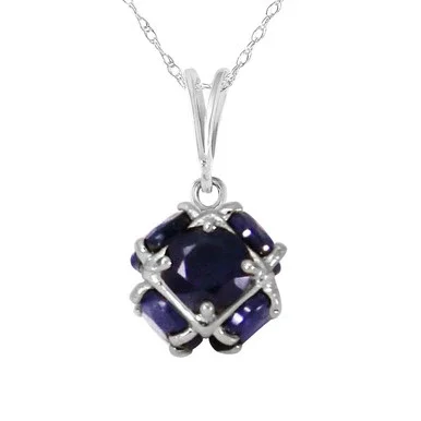 Galaxy Gold 14k 22″ White Gold Necklace with Natural Sapphires