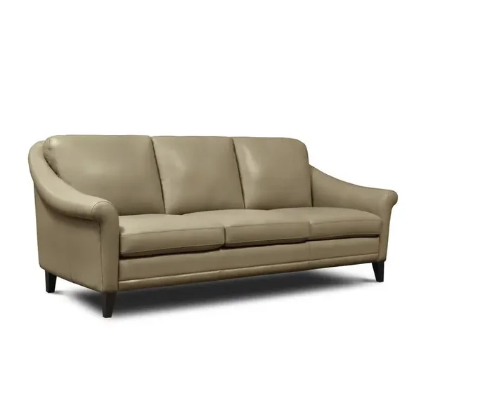 GFD Leather – Sienna Beige Leather Midcentury Sofa – 501037