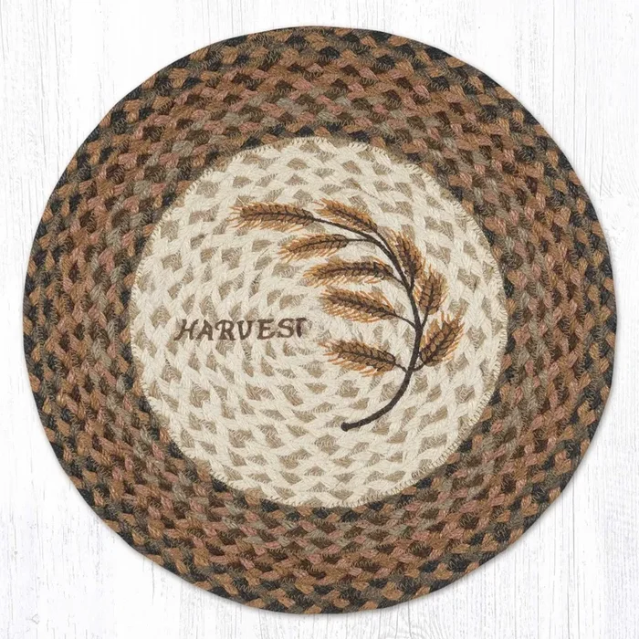 Golden Wheat Round Jute Placemat