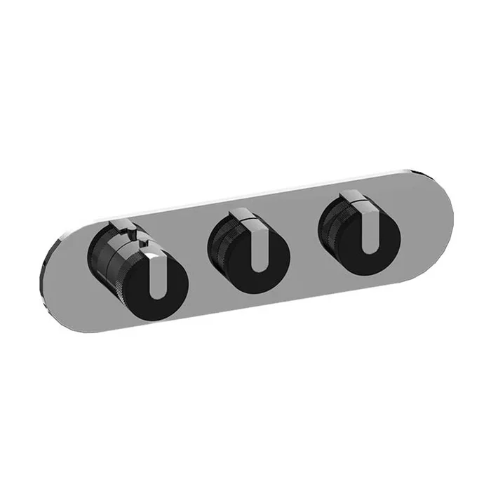Graff M-Series Round 3-Hole Trim Plate with MOD+ Handles (Horizontal Installation)
