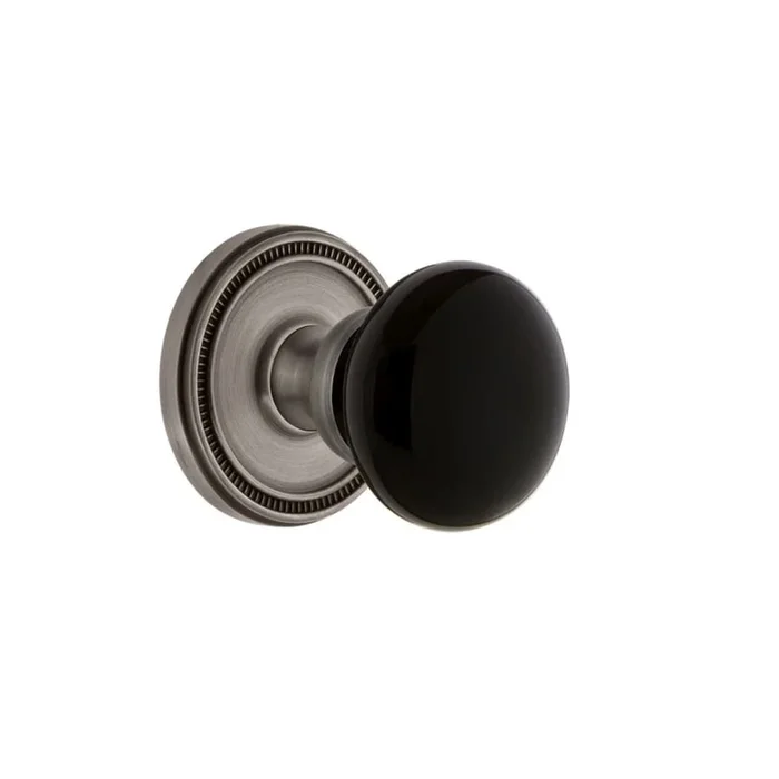 Grandeur Soleil Solid Brass Rose Dummy Door Knob Set with Coventry Knob