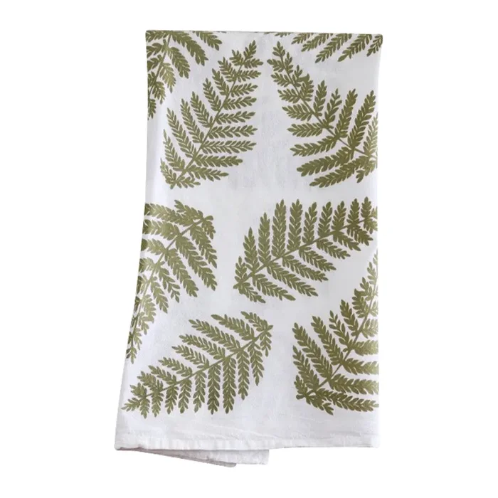 Green Ferns Flour Sack Kitchen Towel