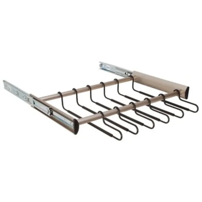 Hafele 24 Inch Pull-out Pants Rack with 18 Hangers from the Synergy Collection