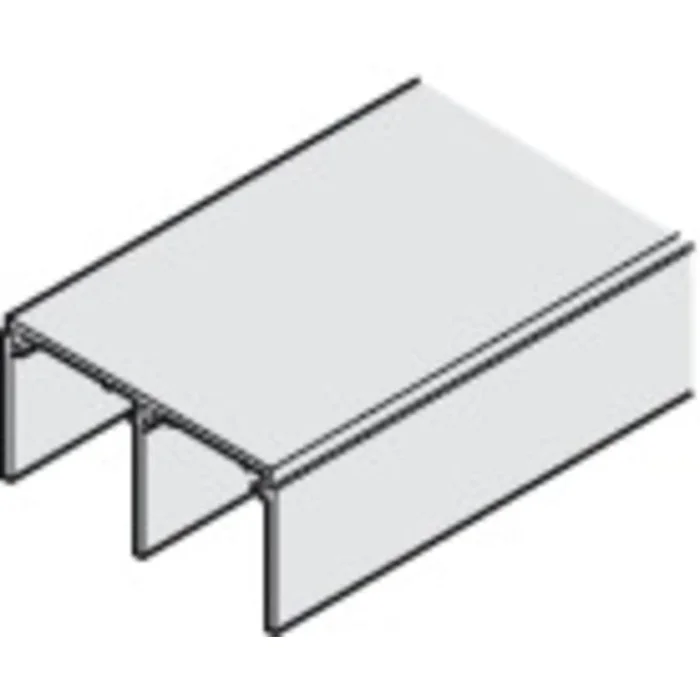 Hafele EKU Divido 11-Foot 6-Inch Dual Upper Guide Channel for Bottom Running 176 Lb. Sliding Door