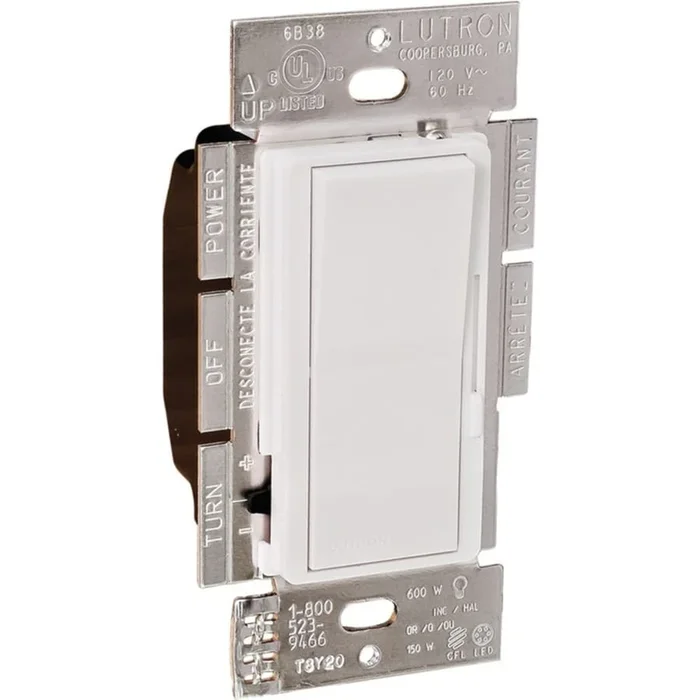 Hafele Lutron Diva 150 Watt Compact Fluorescent LED Wall Dimmer