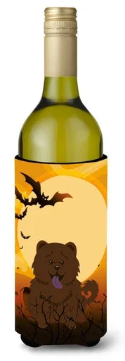 Halloween Chow Chow Chocolate Wine Bottle Beverge Insulator Hugger BB4407LITERK
