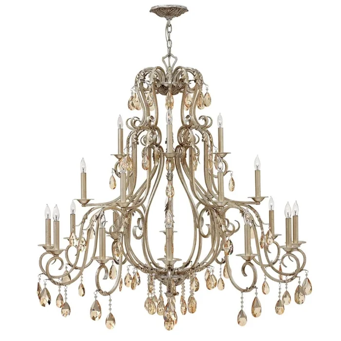 Hinkley Lighting Carlton 21 Light 3 Tier Candle Style Crystal Chandelier