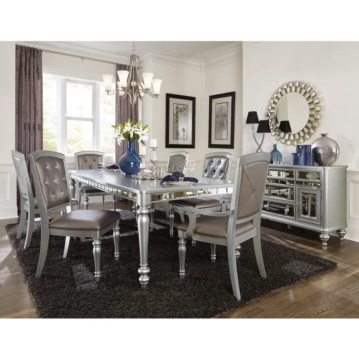 Homelegance – Orsina Silver Extendable Dining Table – 5477N-96