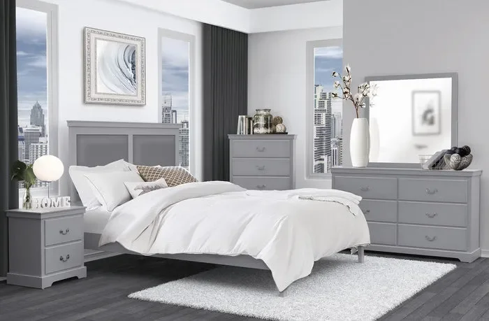 Homelegance – Seabright 3 Piece Eastern King Bedroom Set – 1519GYK-1EK-3SET
