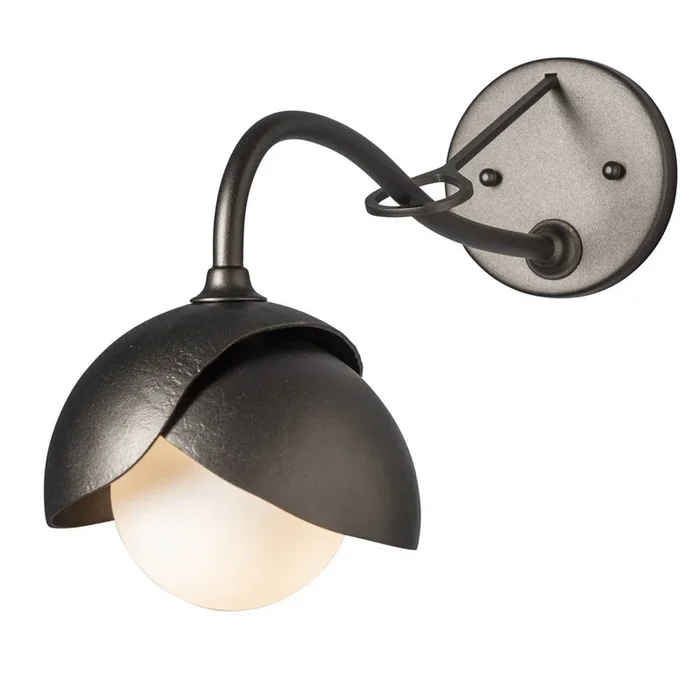 Hubbardton Forge Brooklyn 1-Light Double Shade Long-Arm Sconce, 201377-SKT-14-20-GG0711