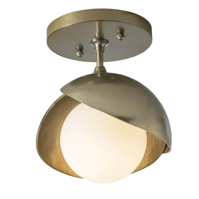 Hubbardton Forge Brooklyn 1-Light Double Shade Semi-Flush, 121377-SKT-84-20-GG0711