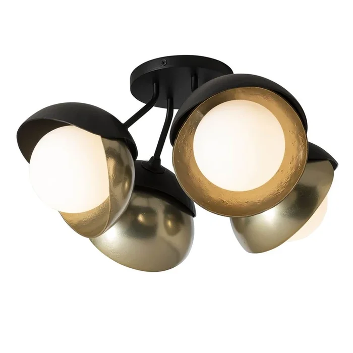Hubbardton Forge Brooklyn 4-Light Double Shade Semi-Flush, 121376-SKT-10-05-GG0711