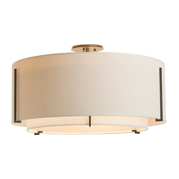 Hubbardton Forge Exos Large Double Shade Semi-Flush, 126505-SKT-07-SF2290-SF2899