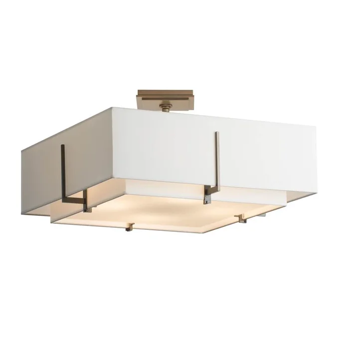 Hubbardton Forge Exos Square Double Shade Semi-Flush, 126510-SKT-14-SF1605-SF2012