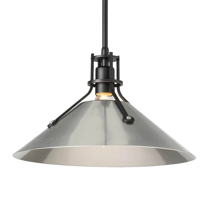 Hubbardton Forge Henry Medium Steel Shade Pendant, 134550-SKT-MULT-86-85
