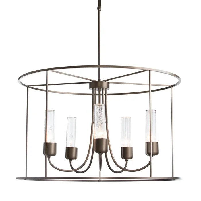 Hubbardton Forge Portico Drum Outdoor Pendant, 362010-SKT-SHRT-14-GG0392