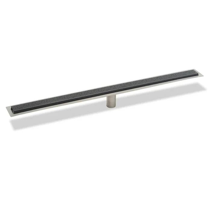 Infinity Drain 24” FF Series Complete Kit with 2 1/2” Adhesion Style Grate in Gunmetal