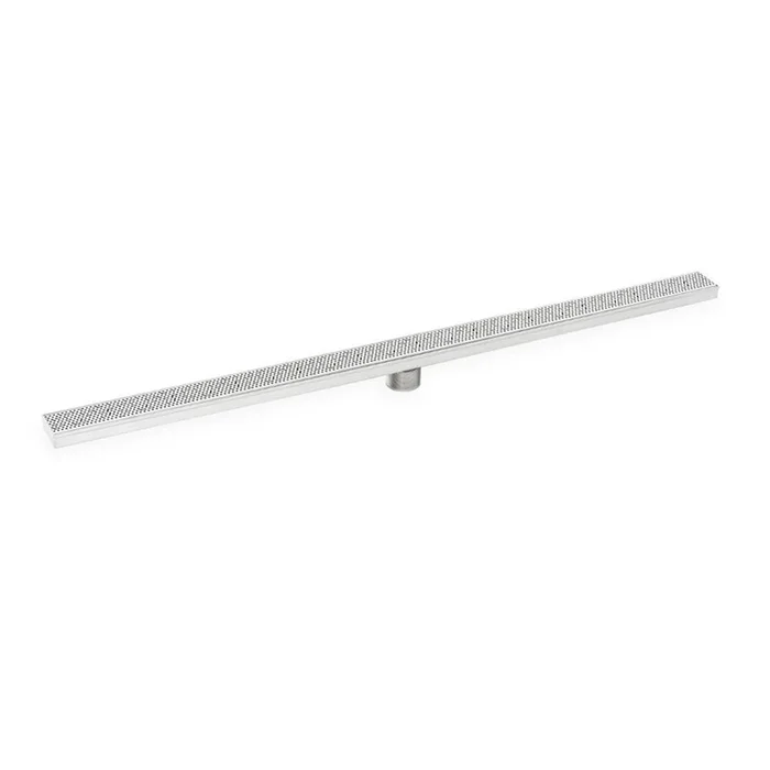 Infinity Drain 24” FX Series Complete Kit with Adhesion Style Grate in Matte White