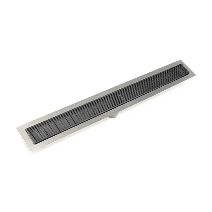 Infinity Drain 32” FF Series Complete Kit with 2 1/2” Wedge Wire Grate in Gunmetal