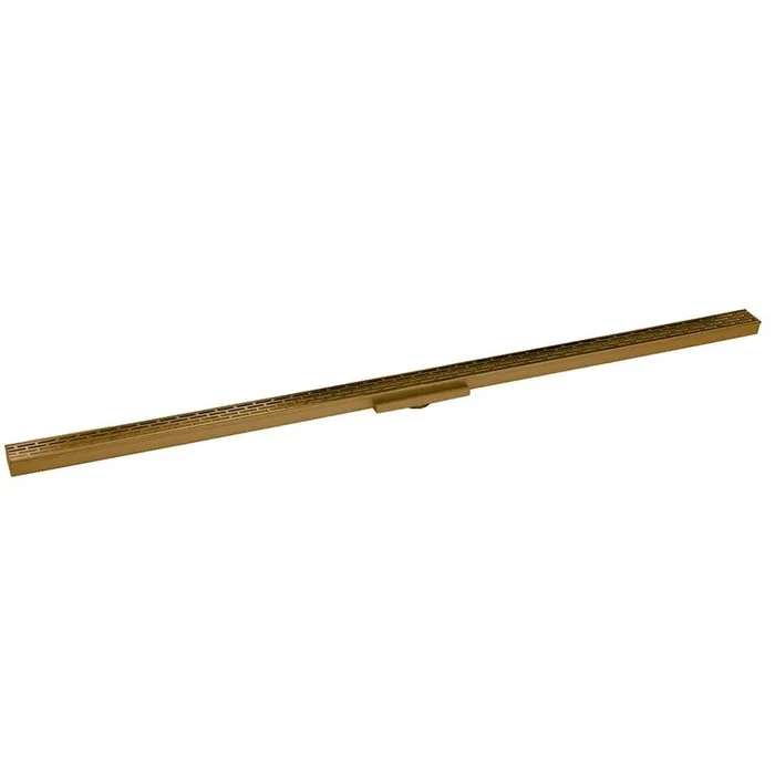 Infinity Drain 32” FX Series Complete Kit with Perforated Offset Slot Grate in Satin Bronze