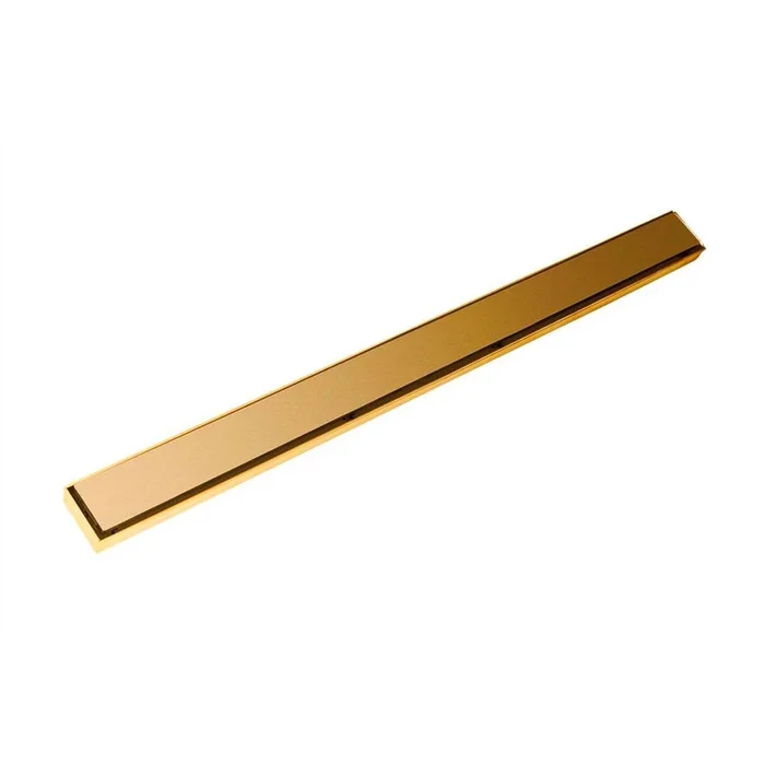 Infinity Drain 32” FX Series Complete Kit with Solid Grate in Polished Brass