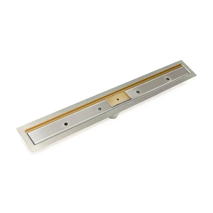 Infinity Drain 42” Slot Drain Complete Kit for FF Series in Polished Brass