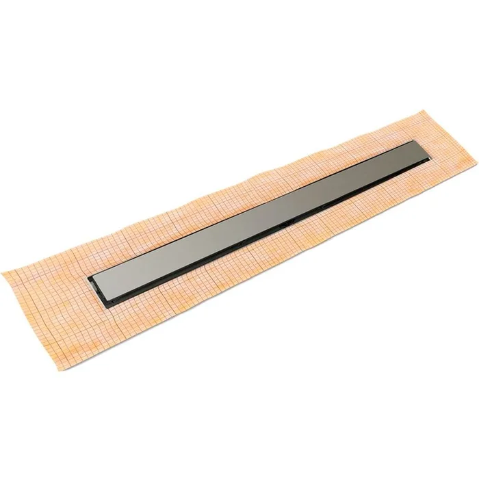 Infinity Drain 48” FCS Series Complete Kit with 2 1/2” Solid Grate in Satin Stainless