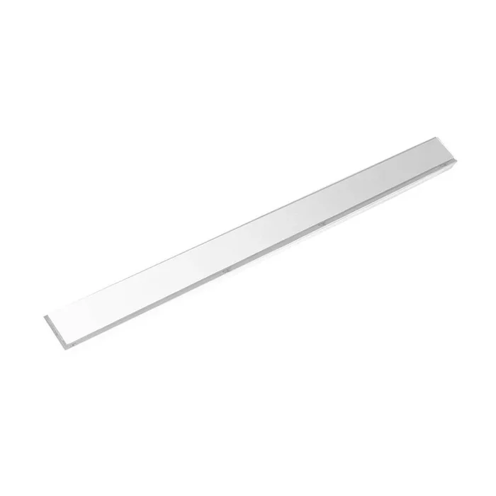 Infinity Drain 48” FX Series Complete Kit with Solid Grate in Matte White