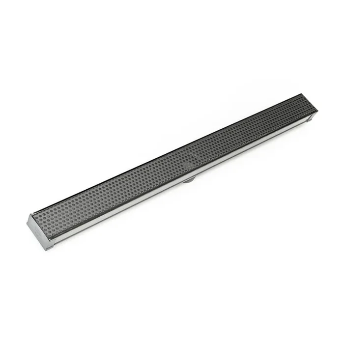 Infinity Drain 48″ S-DG 65 Linear Drain Complete Kit with 2 1/2″ Perforated Circle Pattern Grate