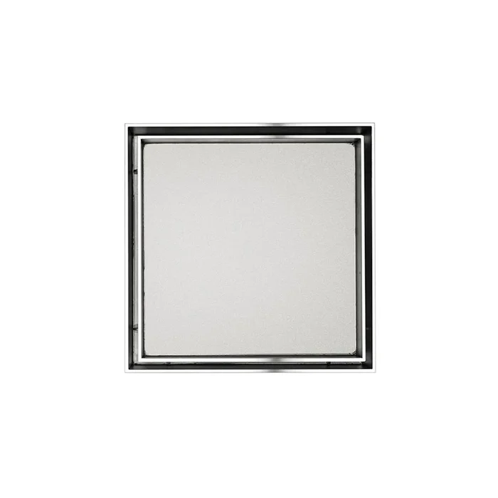 Infinity Drain 5” x 5” TD 15 Tile Insert Complete Kit in Polished Stainless with PVC Drain Body, 2” Outlet