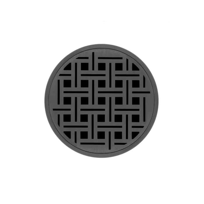 Infinity Drain 5″ Round RVD 5 Center Drain Complete Kit with Weave Pattern Decorative Plate with ABS Drain Body, 2″ Outlet