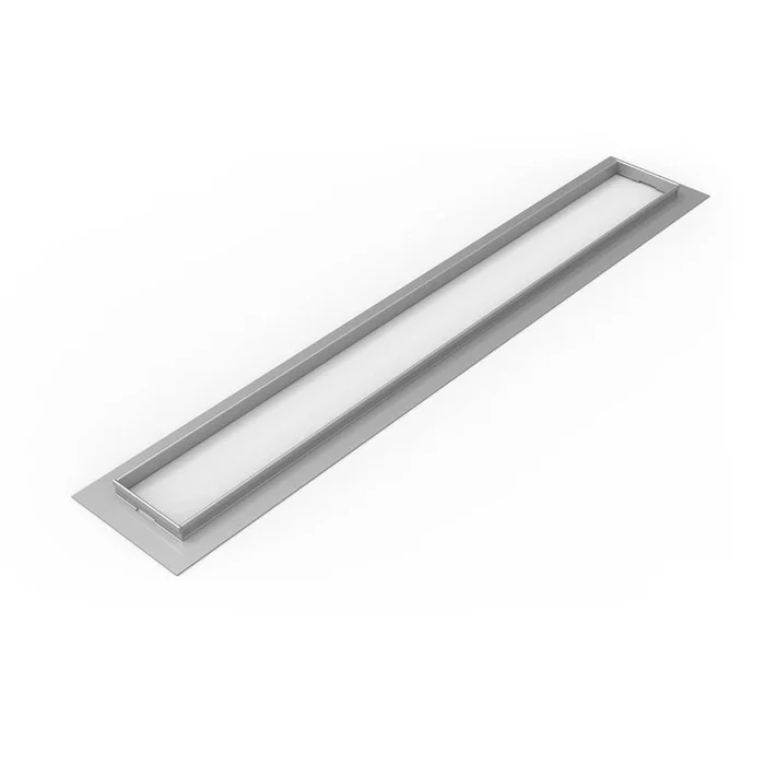 Infinity Drain 60” Length x 1” Height Clamping Collar in Satin Stainless for Universal Infinity Drain™