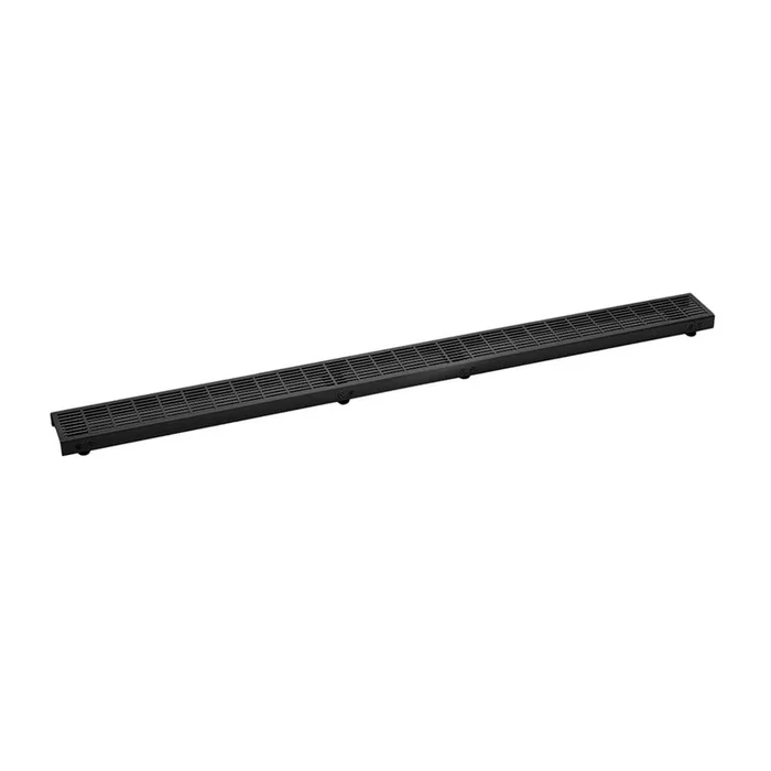 Infinity Drain 60” Perforated Slotted Pattern Grate for FXIG 65/FFIG 65/FCBIG 65/FCSIG 65/FTIG 65 in Matte Black