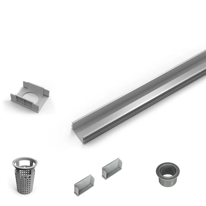 Infinity Drain 60” PVC Component Only Kit for S-LAG 65, S-LT 65, and S-LTIF 65 series.