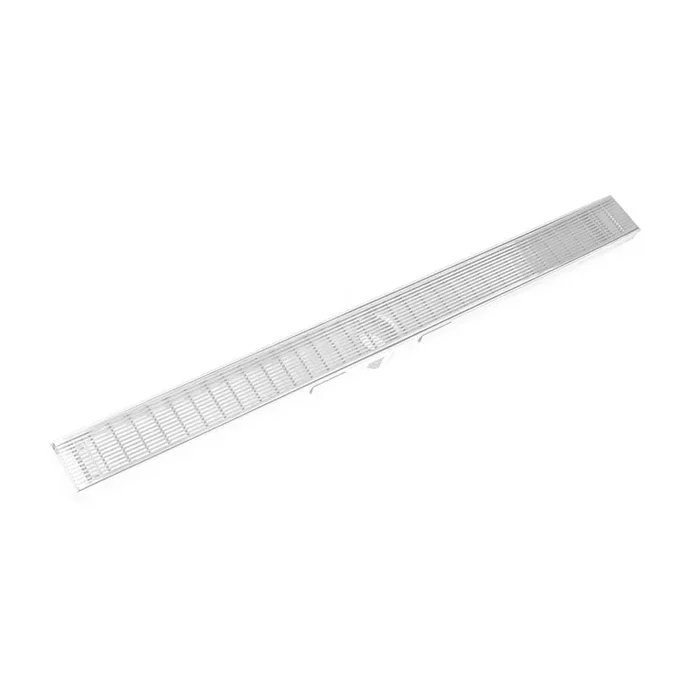Infinity Drain 72” S-Stainless Steel Series Complete Kit with 2 1/2” Wedge Wire Grate in Matte White