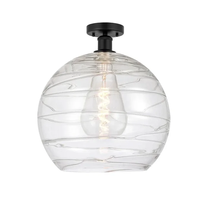 Innovations Athens Deco Swirl 1 Light 13 inch Semi-Flush Mount