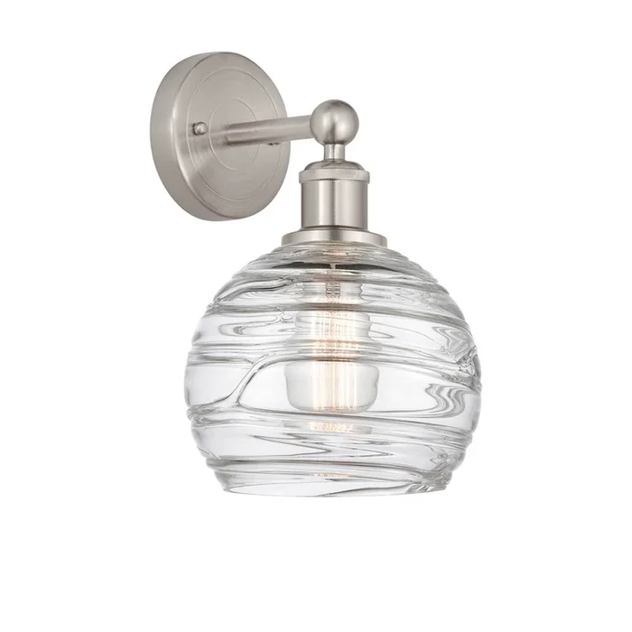 Innovations Athens Deco Swirl Satin Nickel Sconce