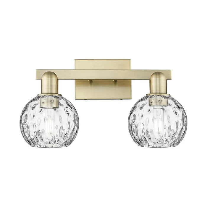 Innovations Athens Water Glass – 2 Light – Clear Water Glass Shade – Bath Vanity Light