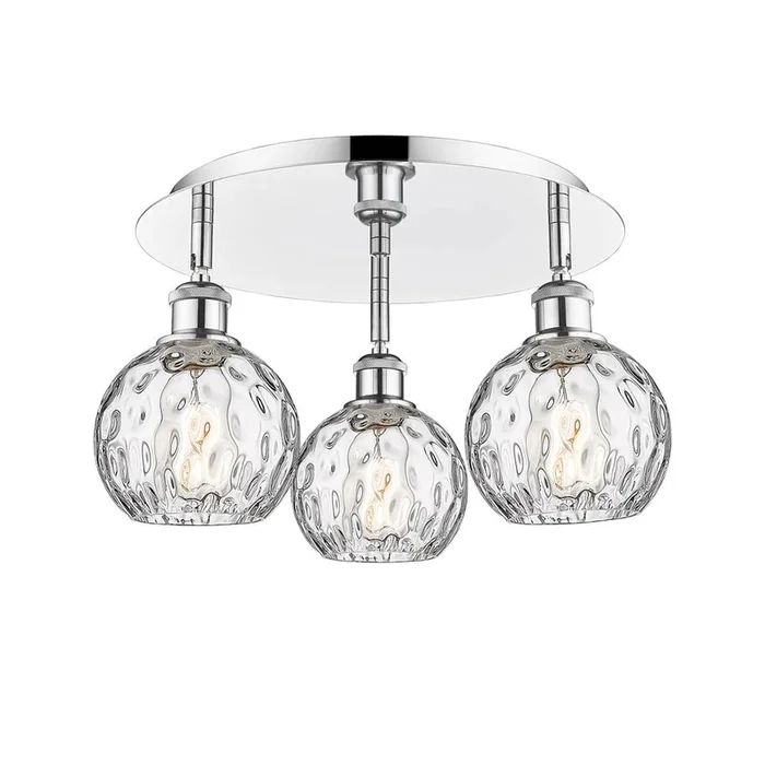 Innovations Athens Water Glass Polished Chrome Flush Mount