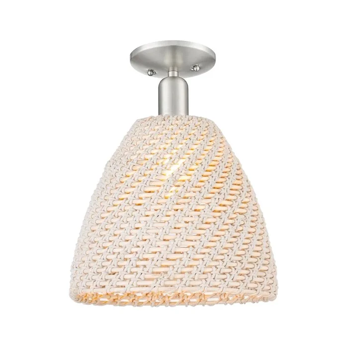 Innovations Bristol Natural – Brushed Satin Nickel – Semi-Flush Mount