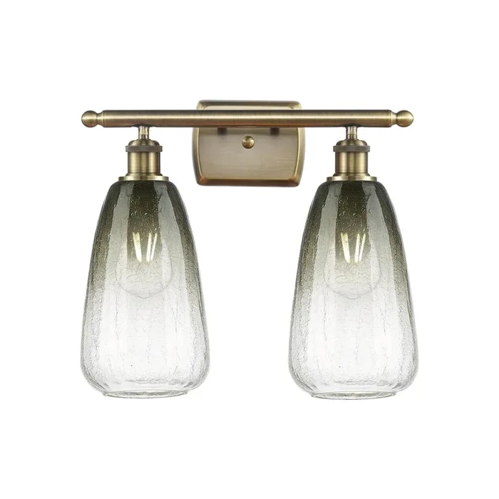 Innovations Brookhaven Almond – 2 Light – Slate Brookhaven Almond Shade – Bath Vanity Light