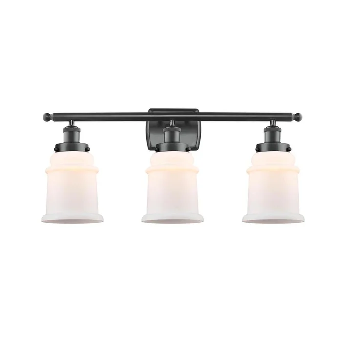 Innovations Canton – 3 Light – 26 inch – Matte Black – Bath Vanity Light