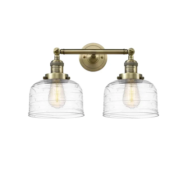 Innovations Large Bell 2 Light Bath Vanity Light part of the Franklin Restoration Collection