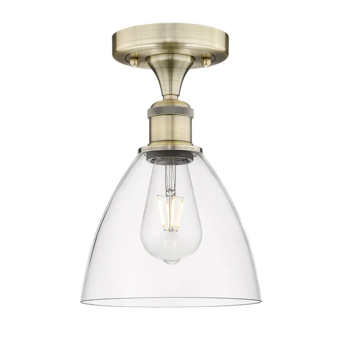 Innovations Lighting Bristol Glass 8″ Wide Semi-Flush Ceiling Fixture