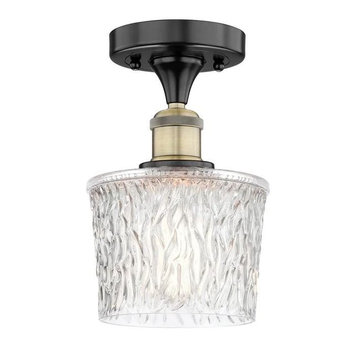 Innovations Niagra Black Antique Brass Semi-Flush Mount