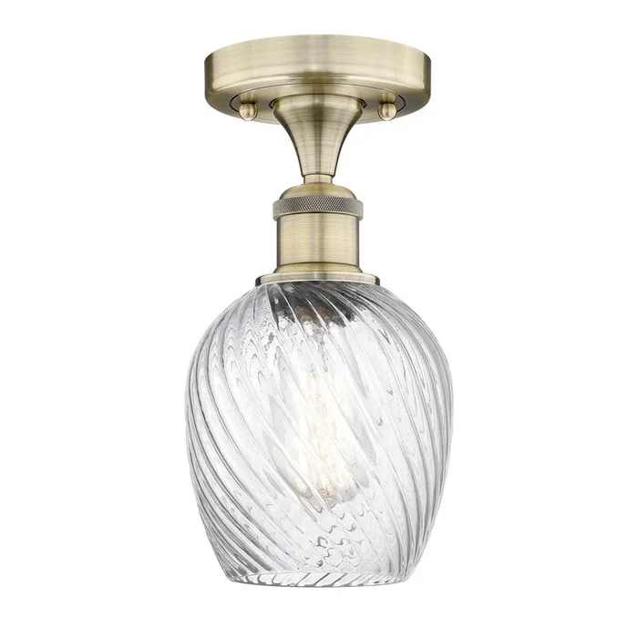 Innovations Salina Antique Brass Semi-Flush Mount