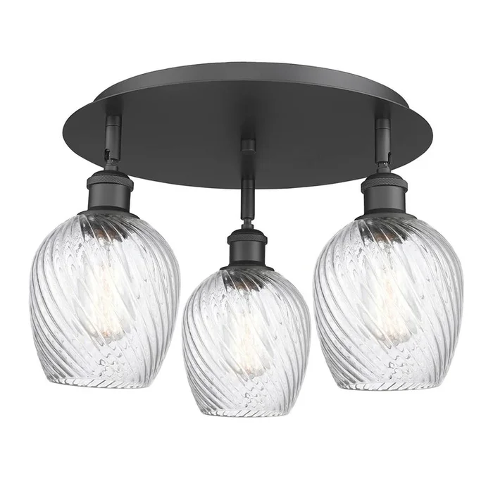 Innovations Salina Matte Black Flush Mount