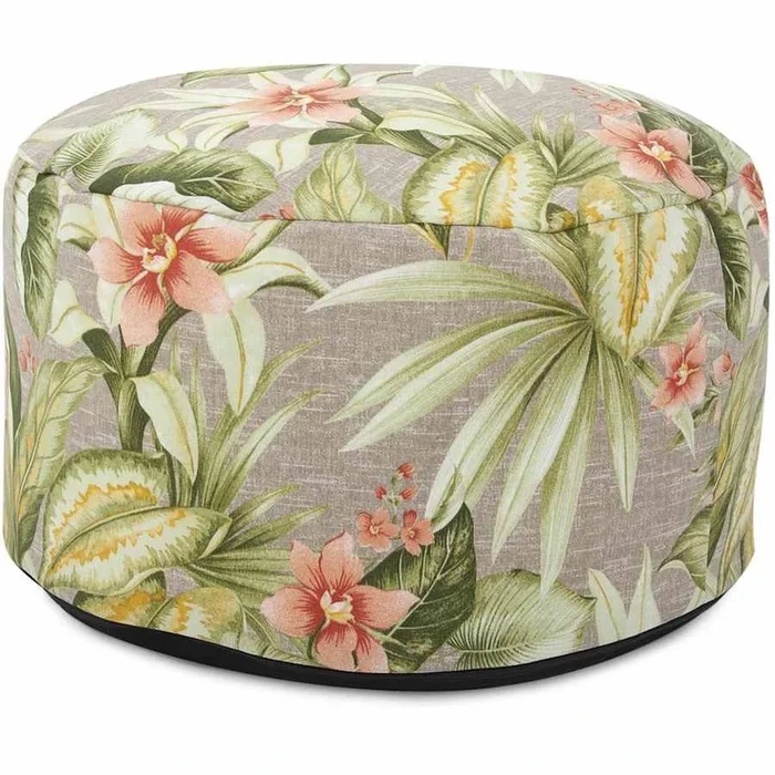 James Allan Heartscale 22″ Wide Polyester Outdoor Foot Pouf Ottoman